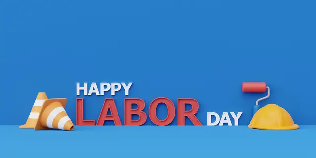 happy labor day usa concept with construction tools and equipmen