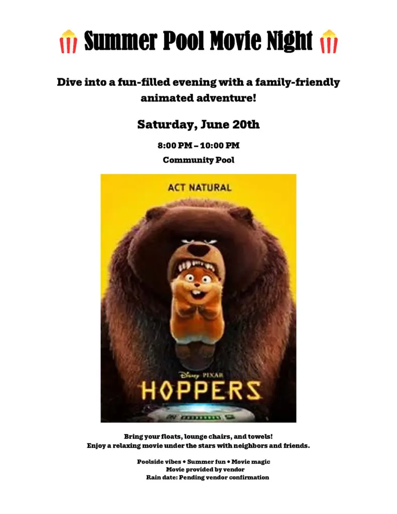 summer movie night flyer